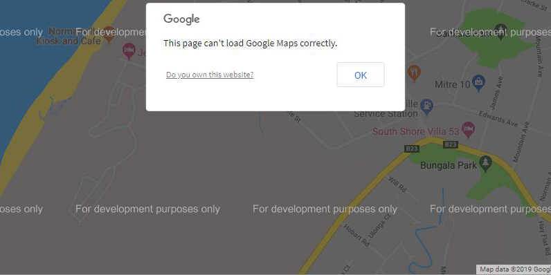 Solving Google Maps 'For Development Purposes Only' Error - Accede Maps